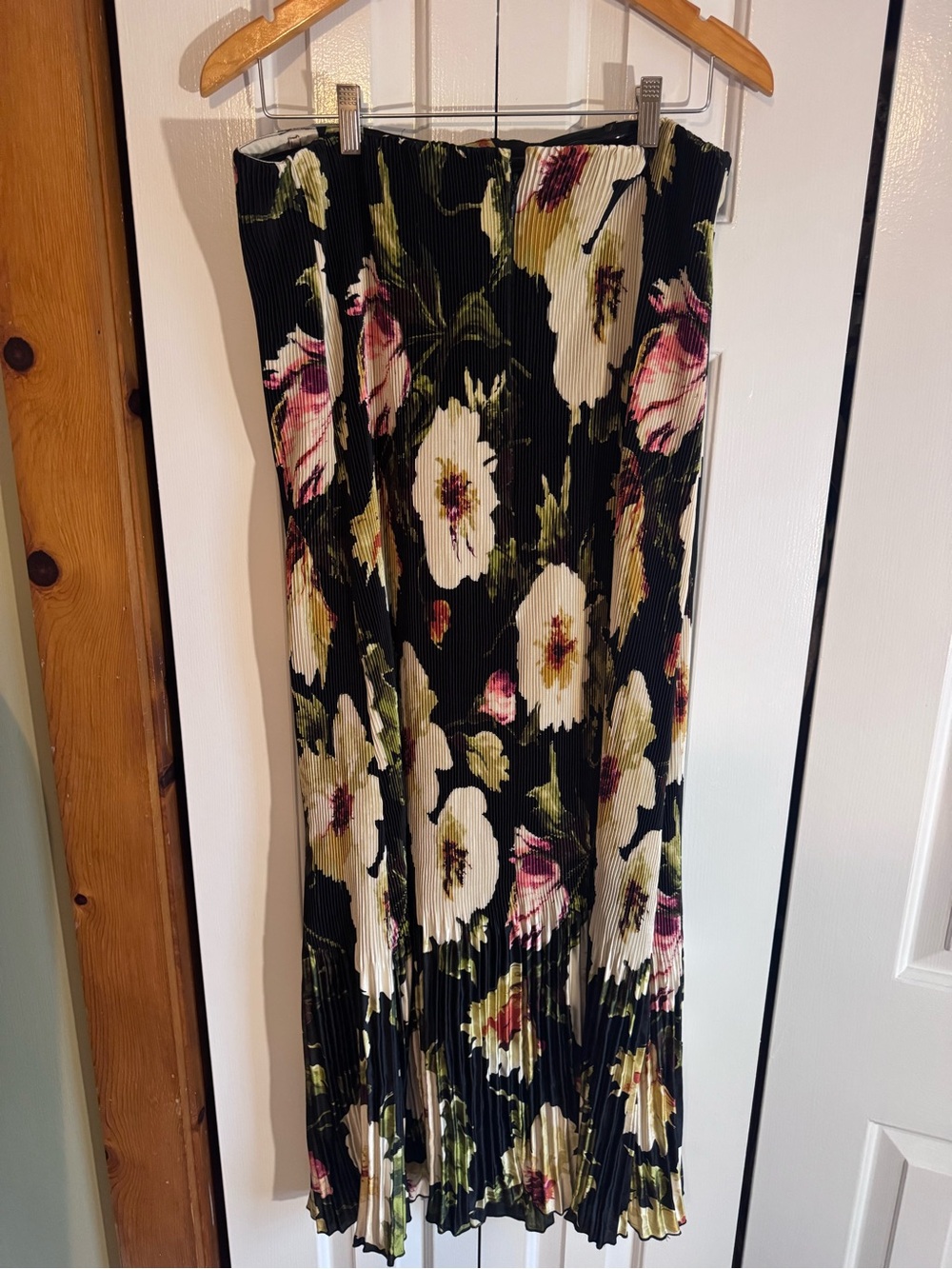 Abercrombie & Fitch Womens Floral Strapless Pleated Dress / L - Picture 3 of 6